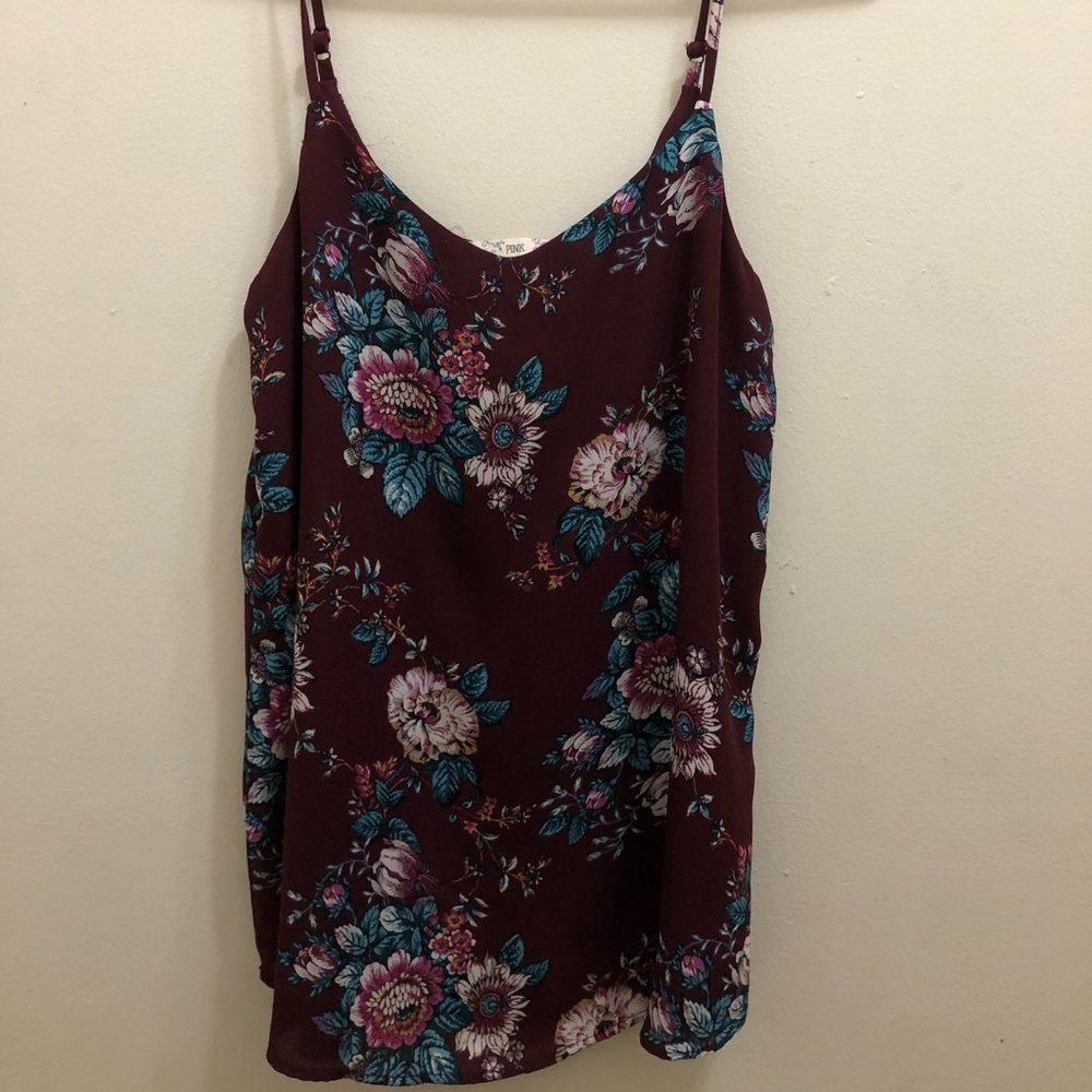 Floral long tank top